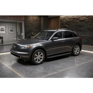 Боковые Подножки Bosphore Black (2 шт., Алюминий) Infiniti FX 2003-2008 гг. фото 1