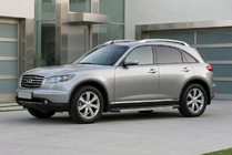 Infiniti FX 2003-2008 гг. Боковые Подножки Duru (2 шт., Алюминий) фото 1