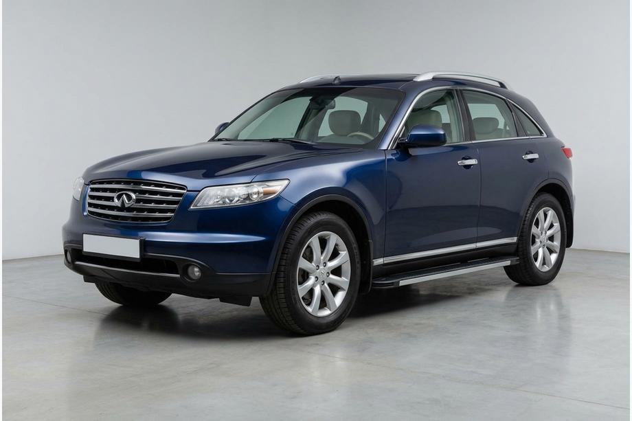 Infiniti FX 2003-2008 гг. Боковые Подножки Maya V1 (2 шт., Алюминий) Image