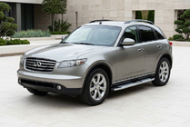 Infiniti FX 2003-2008 гг. Боковые Подножки Mevsim Grey (2 шт., Алюминий) фото 1