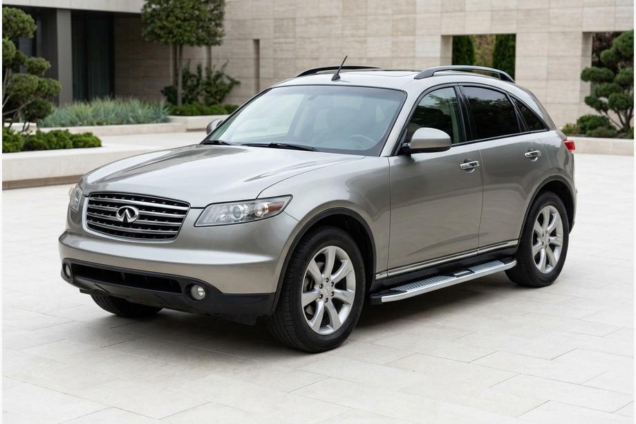 Infiniti FX 2003-2008 гг. Боковые Подножки Mevsim Grey (2 шт., Алюминий) Image