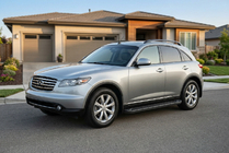 Infiniti FX 2003-2008 гг. Боковые Подножки Allmond Black (2 шт., Алюминий) фото 1