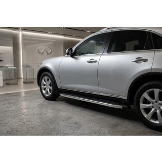 Боковые Подножки BlackLine (2 шт., Алюминий) Infiniti FX 2003-2008 гг. фото 1