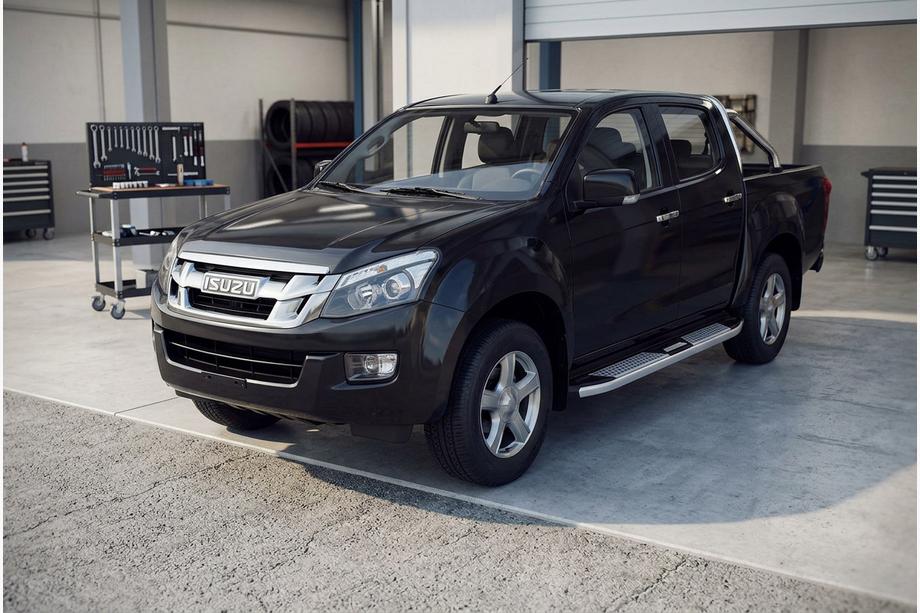 Isuzu D-Max 2011-2019 гг. Боковые Подножки Mevsim Grey (2 шт., Алюминий) Image
