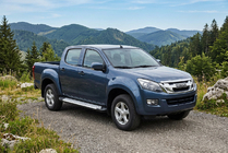 Isuzu D-Max 2011-2019 гг. Боковые пороги Allmond Grey (2 шт., алюминий) фото 1