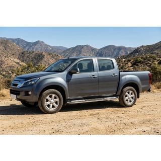 Боковые Подножки Tayga V2 (2 шт., Алюминий) Isuzu D-Max 2011-2019 гг. фото 1