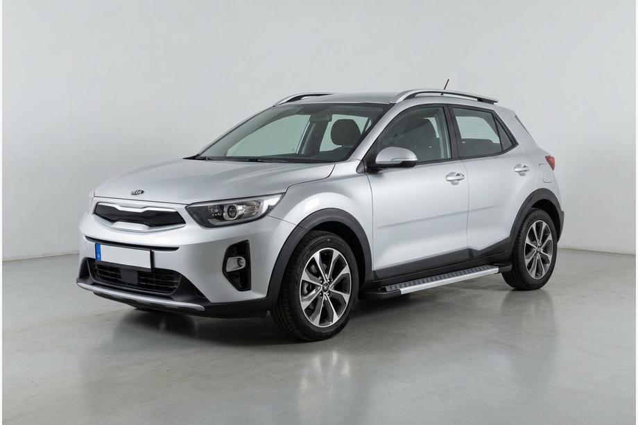Kia Stonic 2017- гг. Боковые Подножки Vision New Grey (2 шт., Алюминий) Image