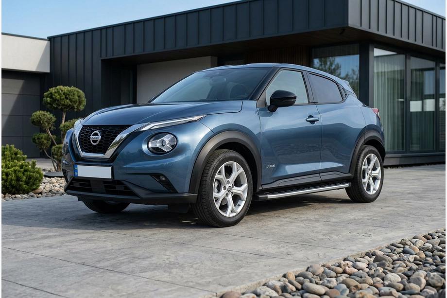 Nissan Juke 2020- гг. Боковые Подножки Fullmond (2 шт., Алюминий) Image