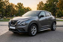 Nissan Juke 2020- гг. Боковые Подножки Line (2 шт., Алюминий) фото 1