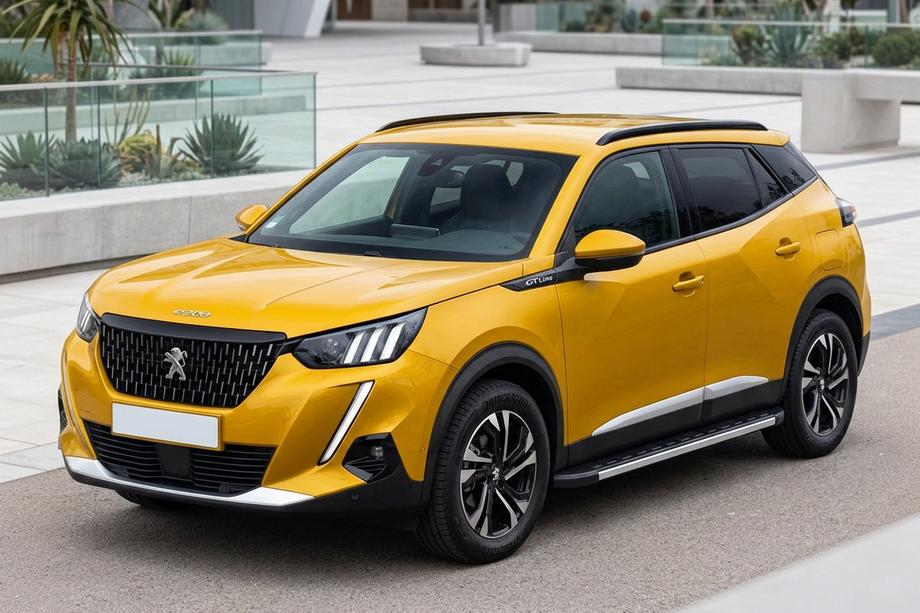 Peugeot 2008 2019- гг. Боковые Подножки Duru (2 шт., Алюминий) Image