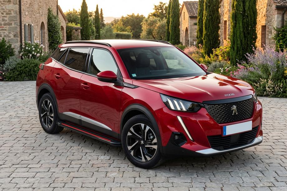Peugeot 2008 2019- гг. Боковые Подножки Maya Red (2 шт., Алюминий) Image