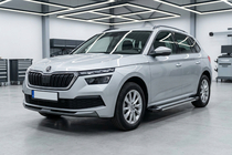 Skoda Kamiq 2019- гг. Боковые Подножки Rainbow (2 шт., Алюминий) фото 1