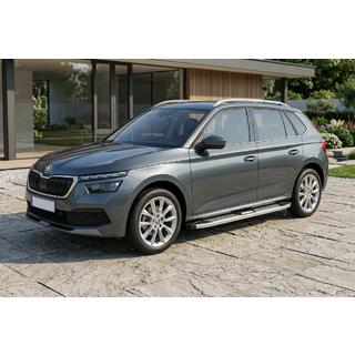Боковые Подножки Mevsim Grey (2 шт., Алюминий) Skoda Kamiq 2019- гг. фото 1