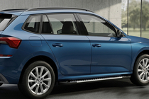 Skoda Kamiq 2019- гг. Боковые Подножки Line (2 шт., Алюминий) фото 1