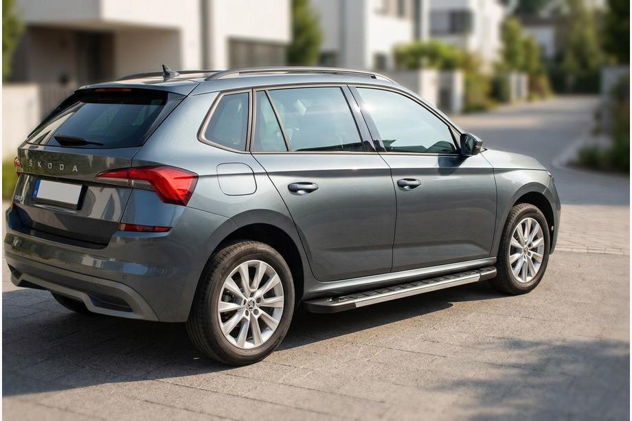 Skoda Kamiq 2019- гг. Боковые Подножки RedLine (2 шт., Алюминий) Image