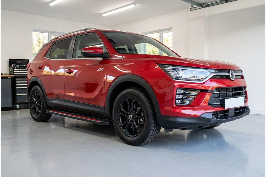 SsangYong Korando 2019- гг. Боковые Подножки Maya Red (2 шт., Алюминий) Image