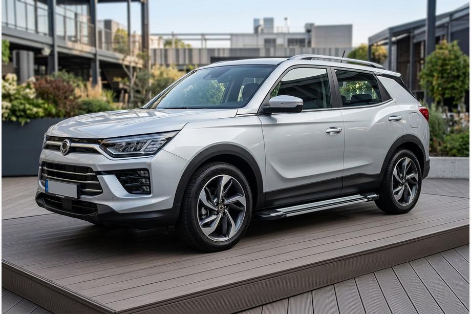 SsangYong Korando 2019- гг. Боковые Подножки Rainbow (2 шт., Алюминий) Image