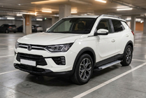 SsangYong Korando 2019- гг. Боковые Подножки Vision New Grey (2 шт., Алюминий) фото 1