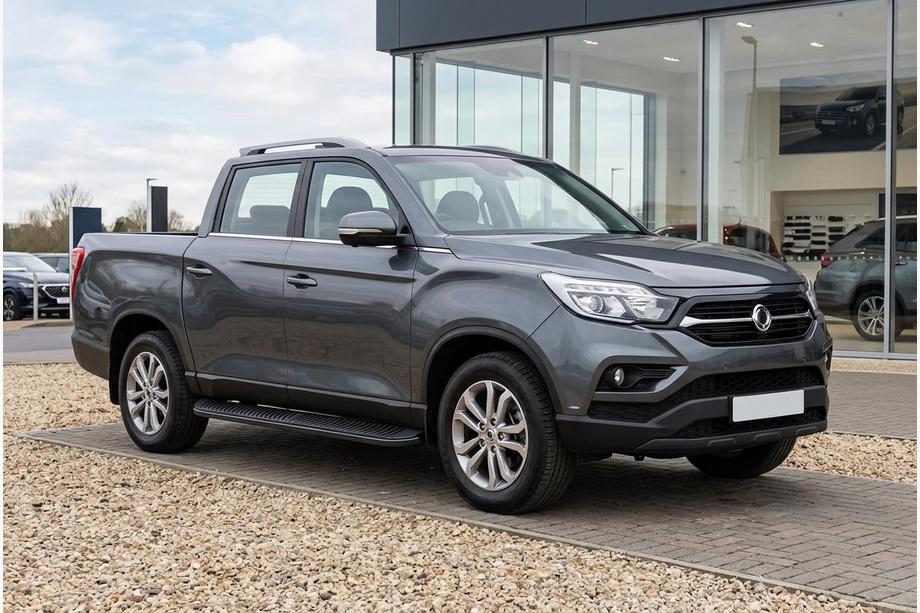 SsangYong Musso II 2018– гг. Боковые Подножки Tayga Black (2 шт., Алюминий) Image