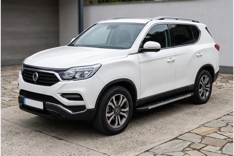 SsangYong Rexton II 2017- гг. Боковые Подножки Duru (2 шт., Алюминий) Image