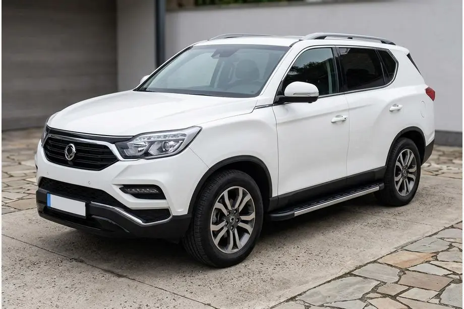 SsangYong Rexton II 2017- гг. Боковые Подножки Duru (2 шт., Алюминий) Image