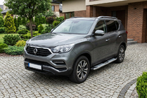 SsangYong Rexton II 2017- гг. Боковые Подножки Mevsim Grey (2 шт., Алюминий) фото 1