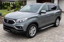 SsangYong Rexton II 2017- гг. Боковые Подножки Line (2 шт., Алюминий) фото 1