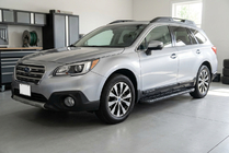 Subaru Outback 2014-2019 гг. Боковые Подножки Bosphore Black (2 шт., Алюминий) фото 1