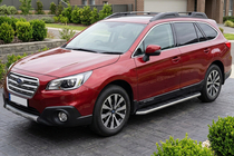 Subaru Outback 2014-2019 гг. Боковые Подножки Maydos V1 (2 шт., Алюминий) фото 1