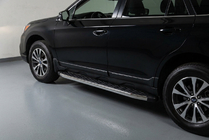 Subaru Outback 2014-2019 гг. Боковые Подножки BlackLine (2 шт., Алюминий) фото 1