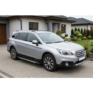 Боковые Подножки RedLine (2 шт., Алюминий) Subaru Outback 2014-2019 гг. фото 1