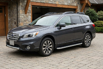 Subaru Outback 2014-2019 гг. Боковые Подножки Tayga Grey (2 шт., Алюминий) фото 1
