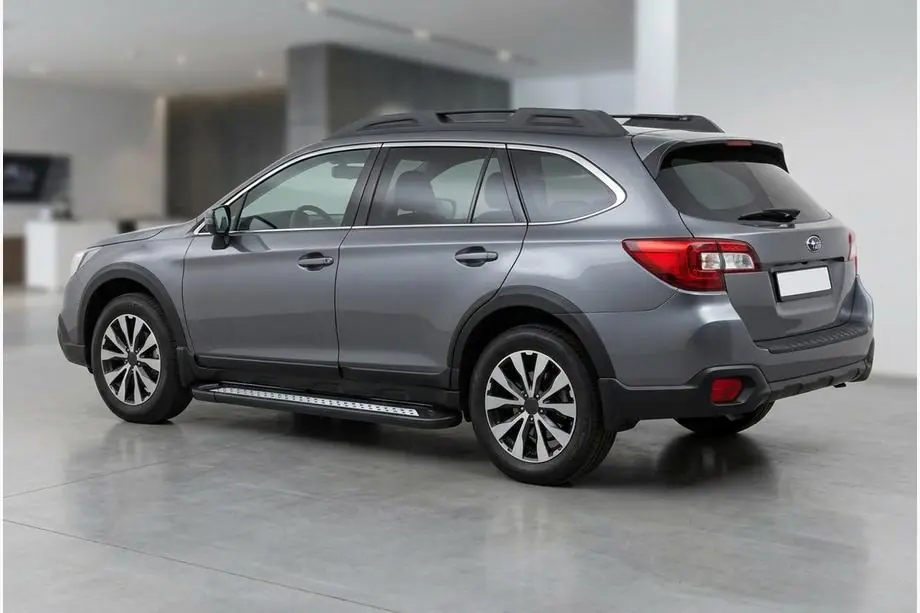 Subaru Outback 2014-2019 гг. Боковые Подножки Vision New Black (2 шт., Алюминий) Image