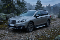 Subaru Outback 2014-2019 гг. Боковые Подножки Vision New Grey (2 шт., Алюминий) фото 1