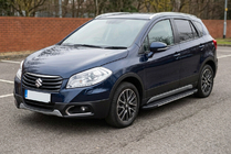 Suzuki SX4 S-Cross 2013-2016 гг. Боковые пороги Bosphorus Grey (2 шт., алюминий) фото 1