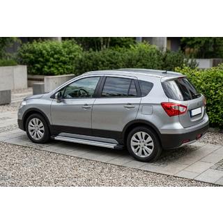 Боковые Подножки Maya V2 (2 шт., Алюминий) Suzuki SX4 S-Cross 2013-2016 гг. фото 1