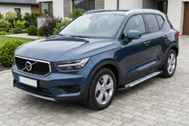 Volvo XC40 2018- гг. Боковые пороги Allmond Grey (2 шт., алюминий) фото 1
