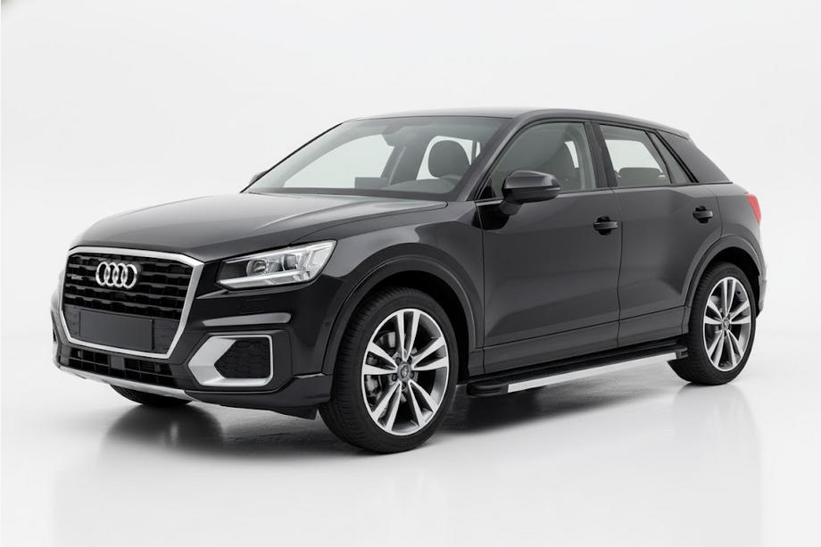 Audi Q2 2016- гг. Боковые Подножки Maya V1 (2 шт., Алюминий) Image