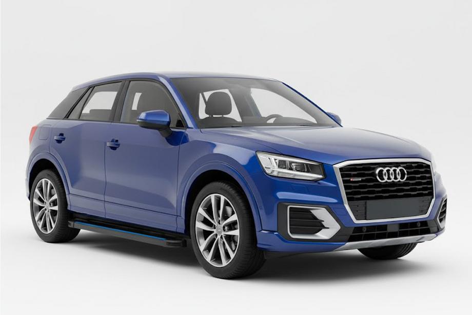 Audi Q2 2016- гг. Боковые Подножки Maya Blue (2 шт., Алюминий) Image