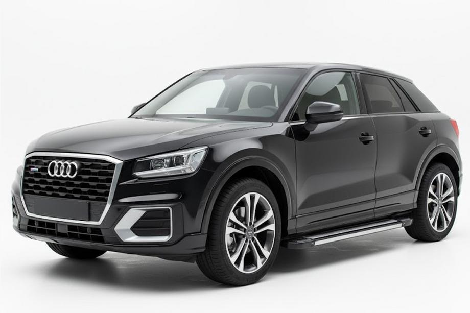 Audi Q2 2016- гг. Боковые Подножки Rainbow (2 шт., Алюминий) Image