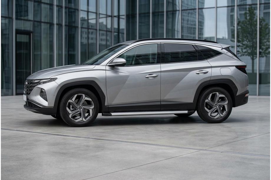 Hyundai Tucson NX4 2021- гг. Боковые Подножки Maya V2 (2 шт., Алюминий) Image