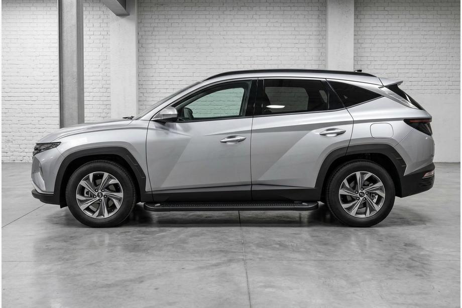 Hyundai Tucson NX4 2021- гг. Боковые Подножки Allmond Black (2 шт., Алюминий) Image