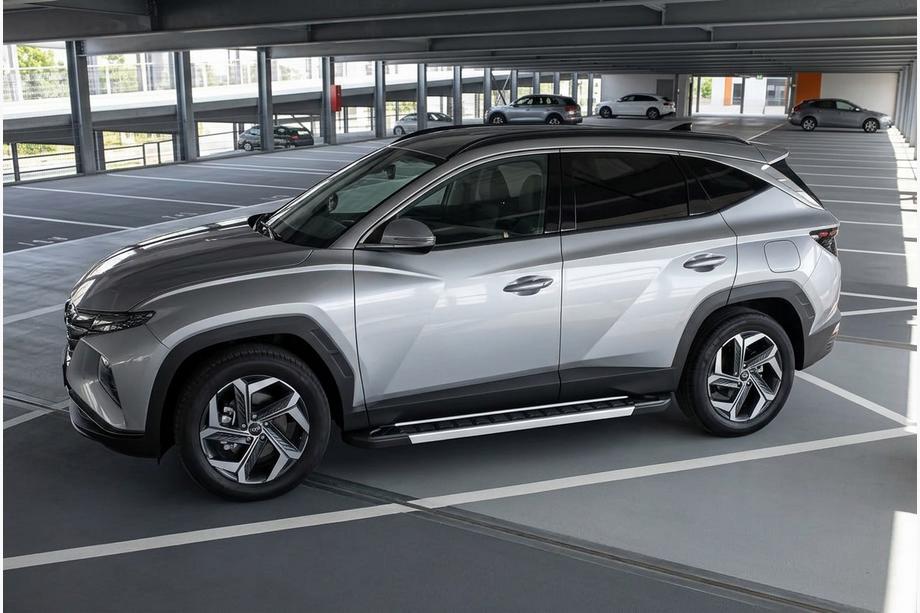 Hyundai Tucson NX4 2021- гг. Боковые Подножки RedLine (2 шт., Алюминий) Image