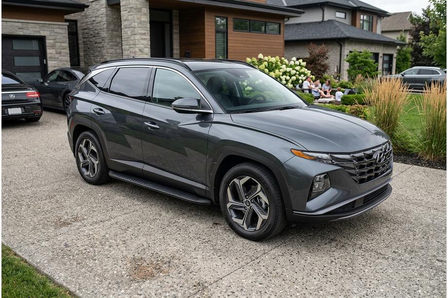 Hyundai Tucson NX4 2021- гг. Боковые Подножки Tayga Black (2 шт., Алюминий) Фото 1