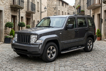 Jeep Cherokee/Liberty 2007-2013 гг. Боковые Подножки Bosphore Grey (2 шт., Алюминий) фото 1