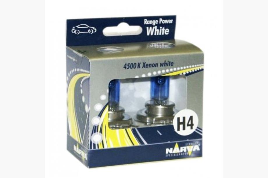 Лампа фары Narva H4 100/90W Range Power White 48688 Фото 1