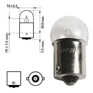 Сигнальная лампа Osram 5008 R10W 12V BA15s фото 2