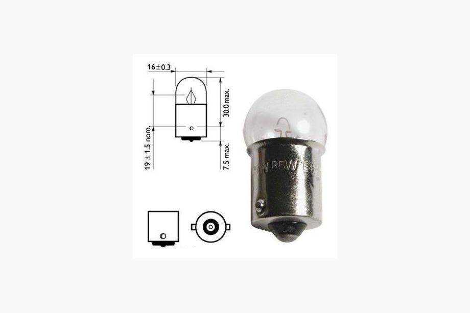 Сигнальная лампа Osram 5008 R10W 12V BA15s Фото 2