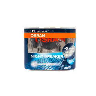 Лампа фары Osram H1 55W 64150NBP Night Breaker Plus фото 1