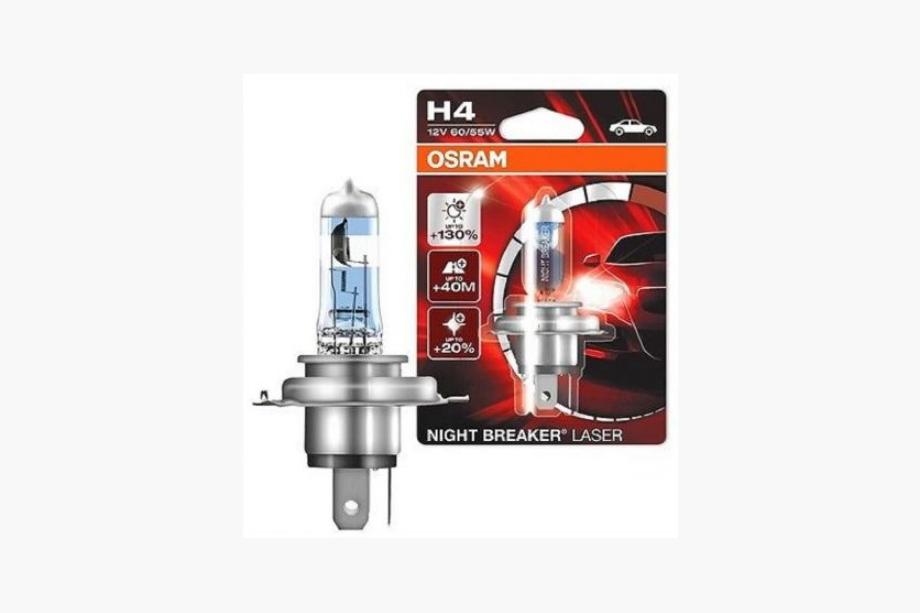 Лампа фары Osram H4 60/55W Night Breaker Laser +130% 64193NBL130 (1 шт) Фото 1